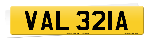 Registration number VAL 321A
